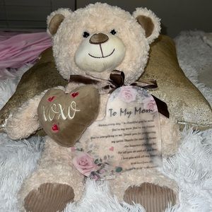 Mom Gift: Clear Stand-up Heart Shaped Plaque “TO MY MOM”